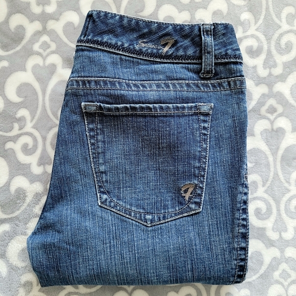 Seven7 Stretch Bootcut jeans, medium blue, mid-rise, Size 30 - Picture 2 of 11
